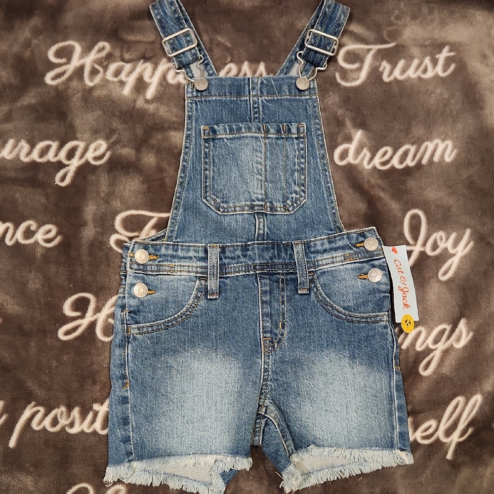 Cat & Jack Denim Overalls NWT